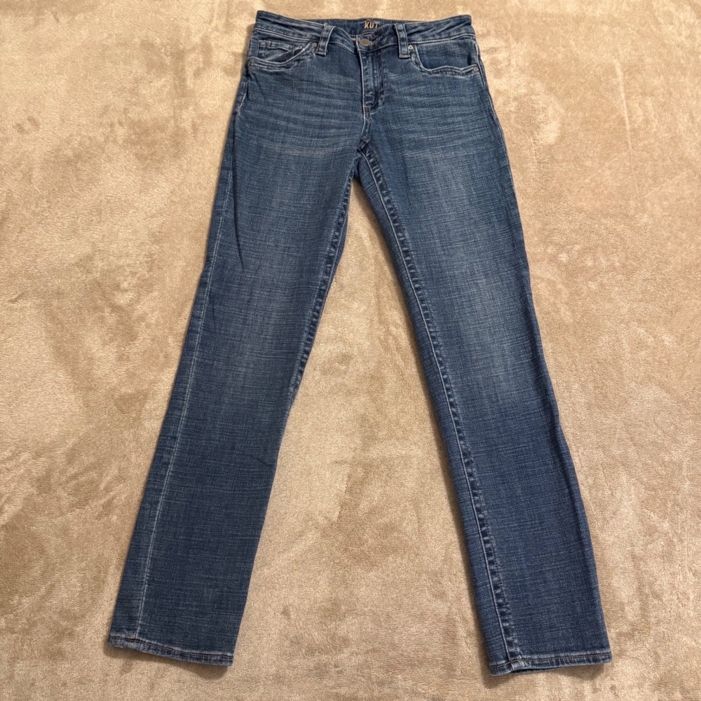 KUT from the Kloth Womens Straight Leg Jeans Blue Medium Wash Size 4L